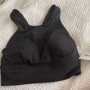 Lululemon Wunder Train Long Line Bra Black Size 4